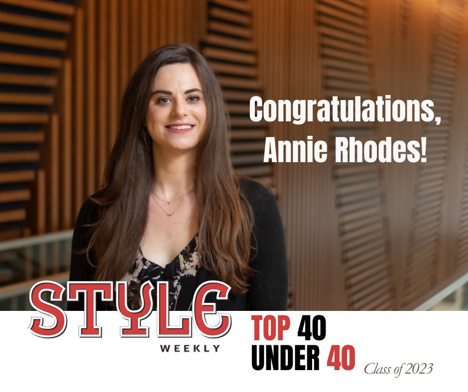 Congratulations Annie Rhodes - Style Weekly Top 40 under 40 Class of 2023